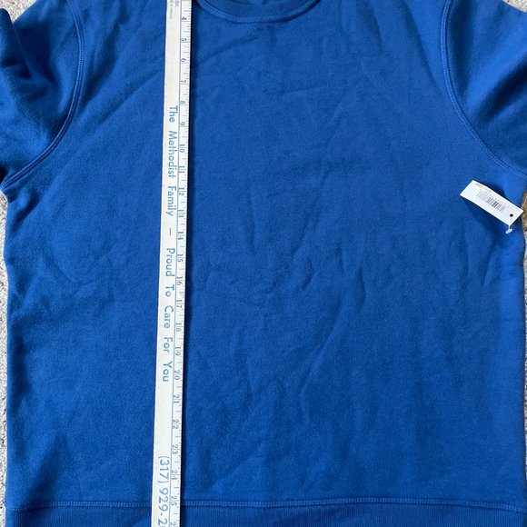 Amazon Essentials Men's Long-Sleeve Crewneck Fleece Blue Sweatshirt Size Large - Picture 4 of 5